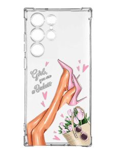 Чохол з потовщеними кутами на Samsung Galaxy S23 Ultra :: Ніжки (принт 62)