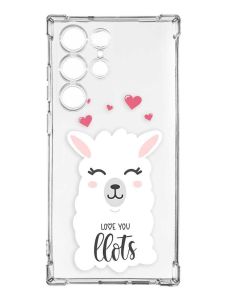 Чохол з потовщеними кутами на Samsung Galaxy S23 Ultra :: Лама (принт 94)