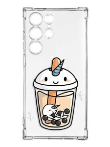 Чохол з потовщеними кутами на Samsung Galaxy S23 Ultra :: Коктейль Єдиноріг (принт 96)