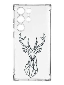Чохол з потовщеними кутами на Samsung Galaxy S23 Ultra :: Олень (принт 128)