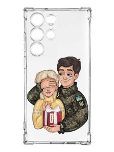 Чохол з потовщеними кутами на Samsung Galaxy S23 Ultra :: Подарунок Перемога (патріотичний принт 178)