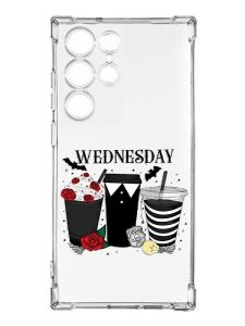 Чохол з потовщеними кутами на Samsung Galaxy S23 Ultra :: Коктейлі. Венздей (принт 216)