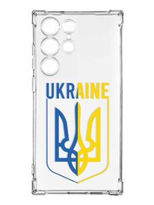 Чохол з потовщеними кутами на Samsung Galaxy S23 Ultra :: Тризуб (патріотичний принт 254)