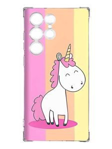 Чохол з потовщеними кутами на Samsung Galaxy S23 Ultra :: Єдиноріг (принт 104)