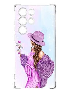 Чохол з потовщеними кутами на Samsung Galaxy S23 Ultra :: В очікуванні дівчинки (принт 223)
