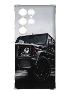 Чохол з потовщеними кутами на Samsung Galaxy S23 Ultra :: Авто чорне (принт 234)