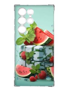 Чохол з потовщеними кутами на Samsung Galaxy S23 Ultra :: Кавунова свіжість (принт 338)