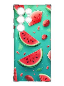 Чохол з потовщеними кутами на Samsung Galaxy S23 Ultra :: Скибки кавуна (принт 340)