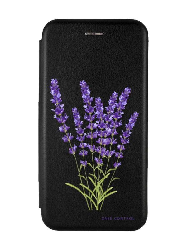 Чохол-книжка з малюнком для Samsung Galaxy M33 5G Чорний :: Лаванда (принт 28)
