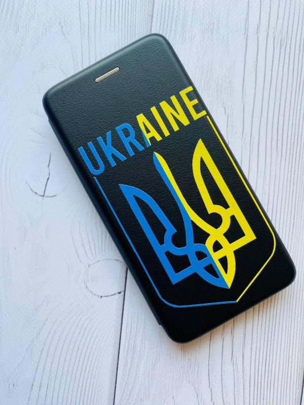 Чохол-книжка з малюнком для Samsung Galaxy M33 5G Чорний :: Тризуб (патріотичний принт 254)