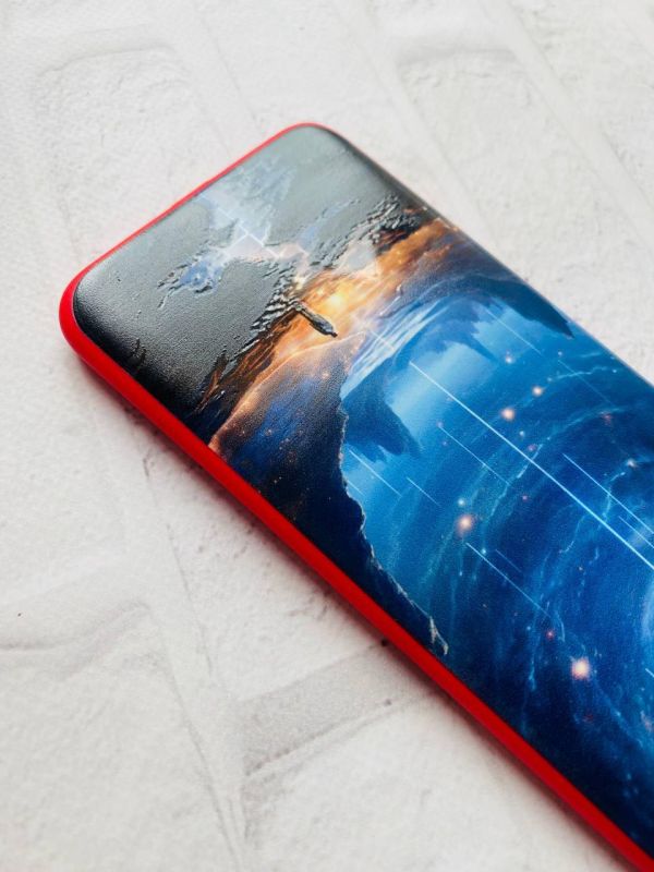 Чохол з червоними боками на Apple iPhone 12 Pro Max :: Космос (принт 244)