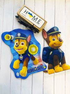 Подарунковий набір Гонщик Чейз Щенячий патруль (нічник з пультом керування + дерев'яні пазли)