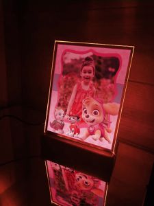 Нічник-подарунок з дитячою фотографією в рамці Щенячий патруль Скай + пульт ДУ (принт 002)