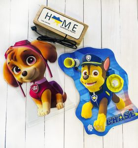 Подарунковий набір Скай і Гонщик Щенячий патруль (нічник + дерев'яні пазли)