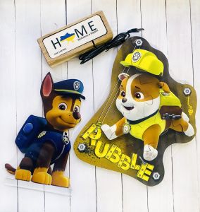 Подарунковий набір Гонщик Чейз і Кріпиш Щенячий патруль (нічник + дерев'яні пазли)