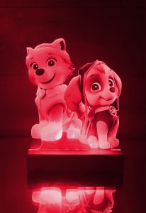 Нічник-іграшка "Щенячий патруль Скай і Еверест" з дистанційним пультом керування