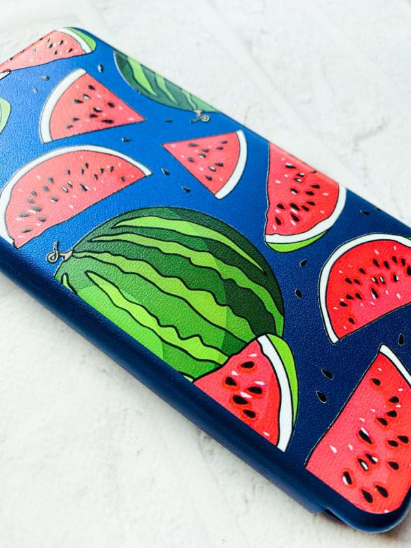 Чохол-книжка з малюнком для Samsung Galaxy A10ѕ / A107 Синій :: Кавуни (принт 341)