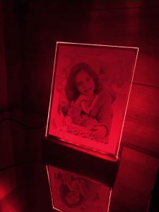 Нічник-подарунок з дитячою фотографією в рамці Єдинороги + пульт ДУ (принт 006)