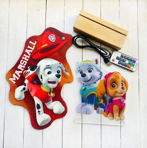 Подарунковий набір Еверест, Скай і Маршал Щенячий патруль (нічник + дерев'яні пазли)