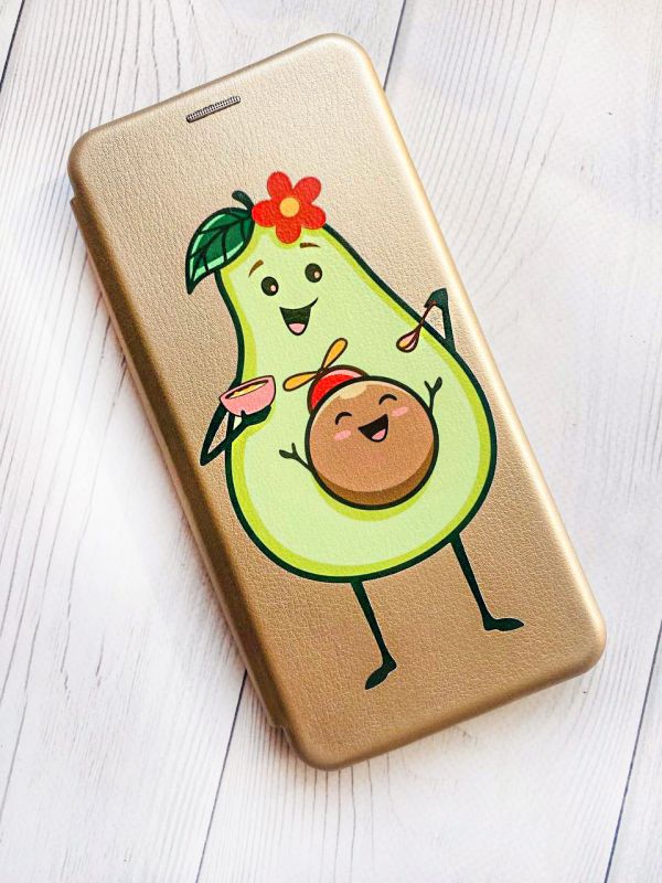 Чохол-книжка з малюнком для Samsung Galaxy A23 Золотий :: Малюк Авокадо (принт 309)