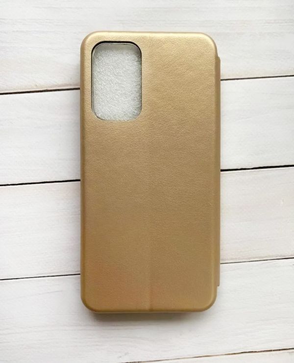 Чохол-книжка з малюнком для Samsung Galaxy A03s Золотий :: Віночок з сакури (принт 284)