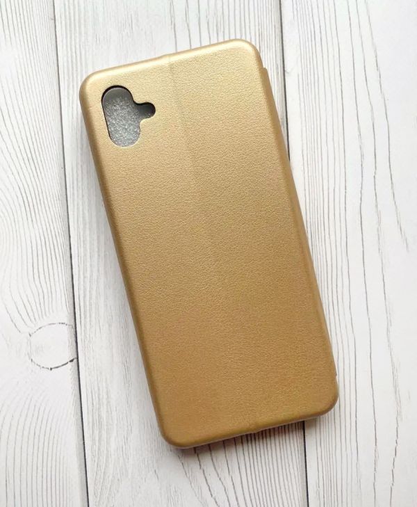 Чохол-книжка з малюнком для Samsung Galaxy A04 Золотий :: Віночок з сакури (принт 284)