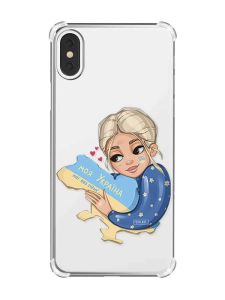 Чохол з потовщеними кутами на iPhone X/Xs :: Моя Україна (принт 24)