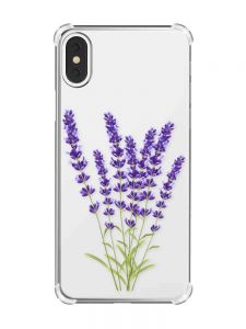 Чохол з потовщеними кутами на iPhone X/Xs :: Лаванда (принт 28)
