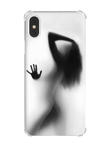 Чохол з потовщеними кутами на iPhone X/Xs :: Силует дівчини (принт 66)