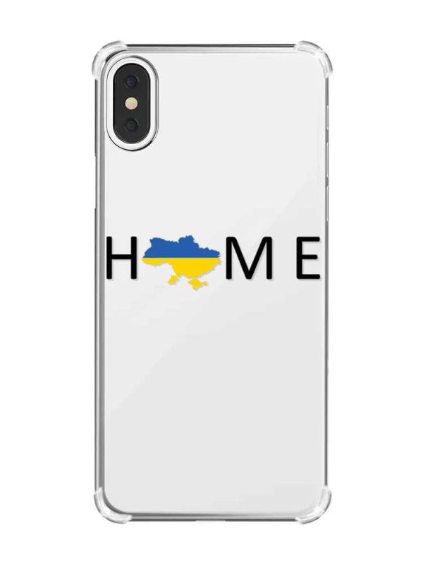 Чохол з потовщеними кутами на iPhone X/Xs :: Дім Україна (принт 72)