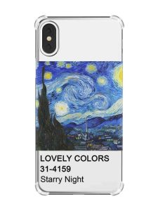 Чохол з потовщеними кутами на iPhone X/Xs :: Зоряна ніч (принт 74)