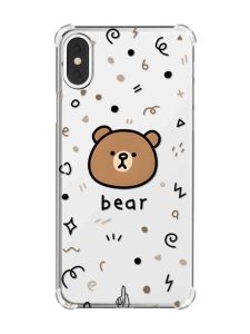 Чохол з потовщеними кутами на iPhone X/Xs :: Ведмедик (принт 76)