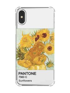 Чохол з потовщеними кутами на iPhone X/Xs :: Соняхи (принт 81)