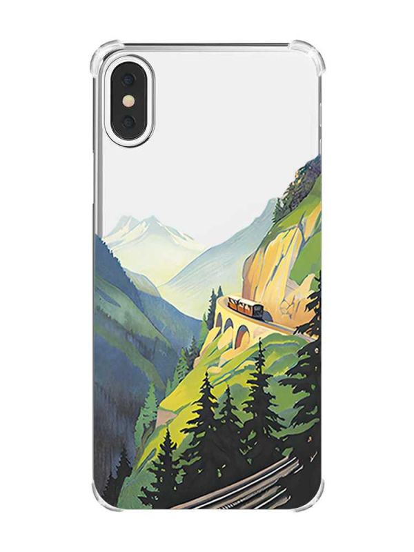 Чохол з потовщеними кутами на iPhone X/Xs :: Пейзаж. Гори (принт 87)