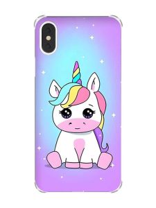 Чохол з потовщеними кутами на iPhone X/Xs :: Єдиноріг (принт 103)