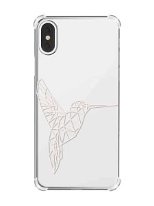 Чохол з потовщеними кутами на iPhone X/Xs :: Колібрі (принт 123)