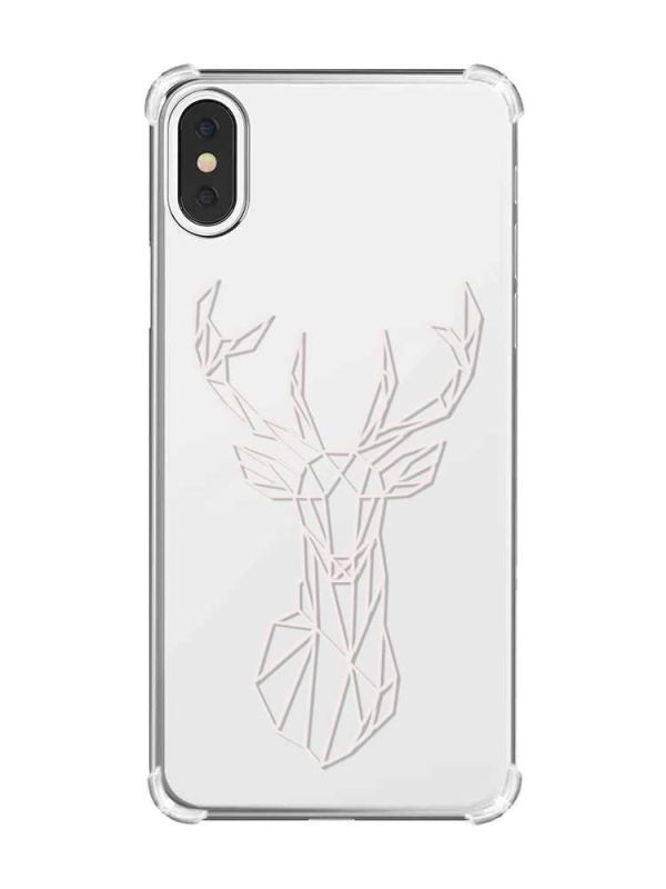 Чохол з потовщеними кутами на iPhone X/Xs :: Олень (принт 129)