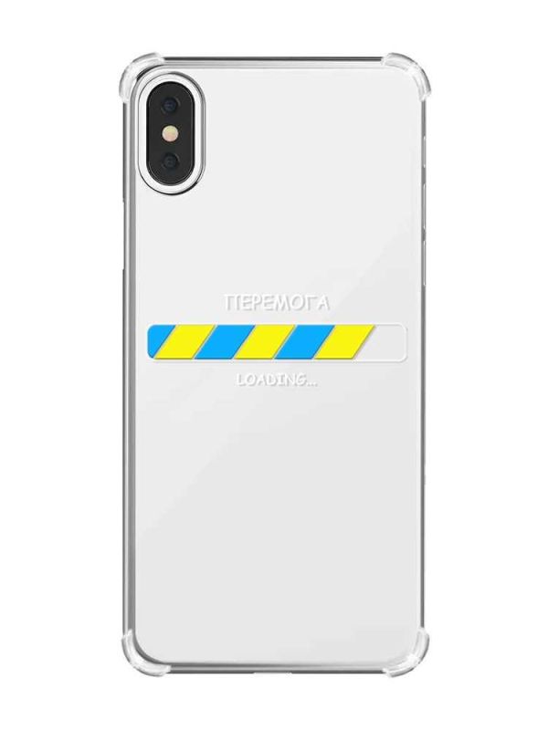 Чохол з потовщеними кутами на iPhone X/Xs :: Перемога Завантаження (патріотичний принт 880)