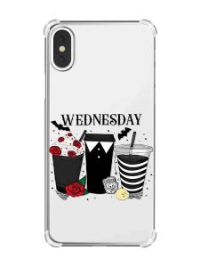 Чохол з потовщеними кутами на iPhone X/Xs :: Коктейлі. Венздей (принт 216)