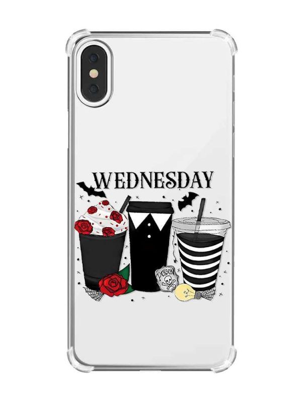 Чохол з потовщеними кутами на iPhone X/Xs :: Коктейлі. Венздей (принт 216)