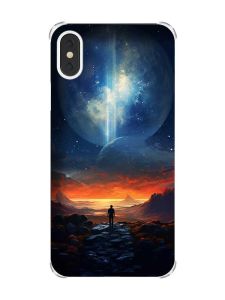 Чохол з потовщеними кутами на iPhone X/Xs :: Космос (принт 247)