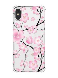 Чохол з потовщеними кутами на iPhone X/Xs :: Квітуча сакура (принт 282)