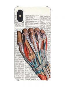 Чохол з потовщеними кутами на iPhone X/Xs :: Анатомія руки (принт 298)