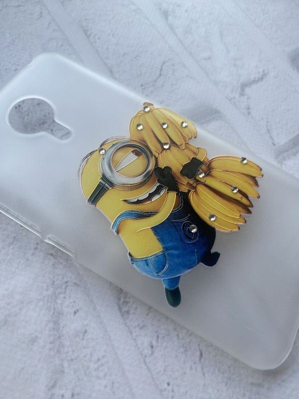 Силіконовий чохол із малюнком і стразами для Meizu MX 5 Міньйон одне око