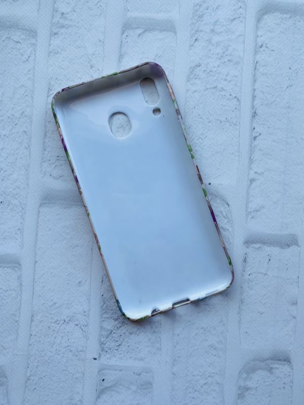 Силіконовий матовий чохол із малюнком для Samsung M20 Дрібні квіти на чорному