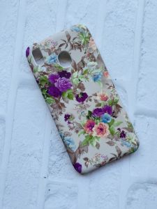 Силіконовий матовий чохол із малюнком для Samsung M20 Букетики на сірому