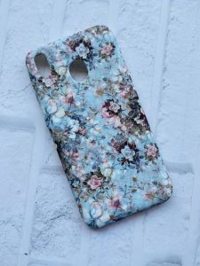 Силіконовий матовий чохол із малюнком для Samsung M20 Дрібні квіти на блакитному