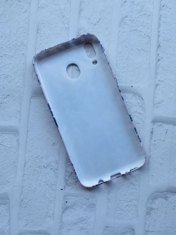 Силіконовий матовий чохол із малюнком для Samsung M20 Дрібні квіти на бузковому