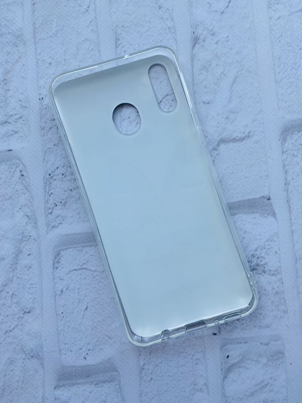 Силіконовий чохол із малюнком для Samsung M20 Метелик на блакитному