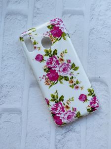 Силіконовий чохол із малюнком для Samsung M20 Букети троянд на білому.